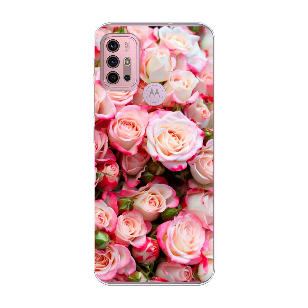 

Чехол на Lenovo K13 Note/Motorola Moto G10/G20/G30 "Много роз", Розовый, 242350-2