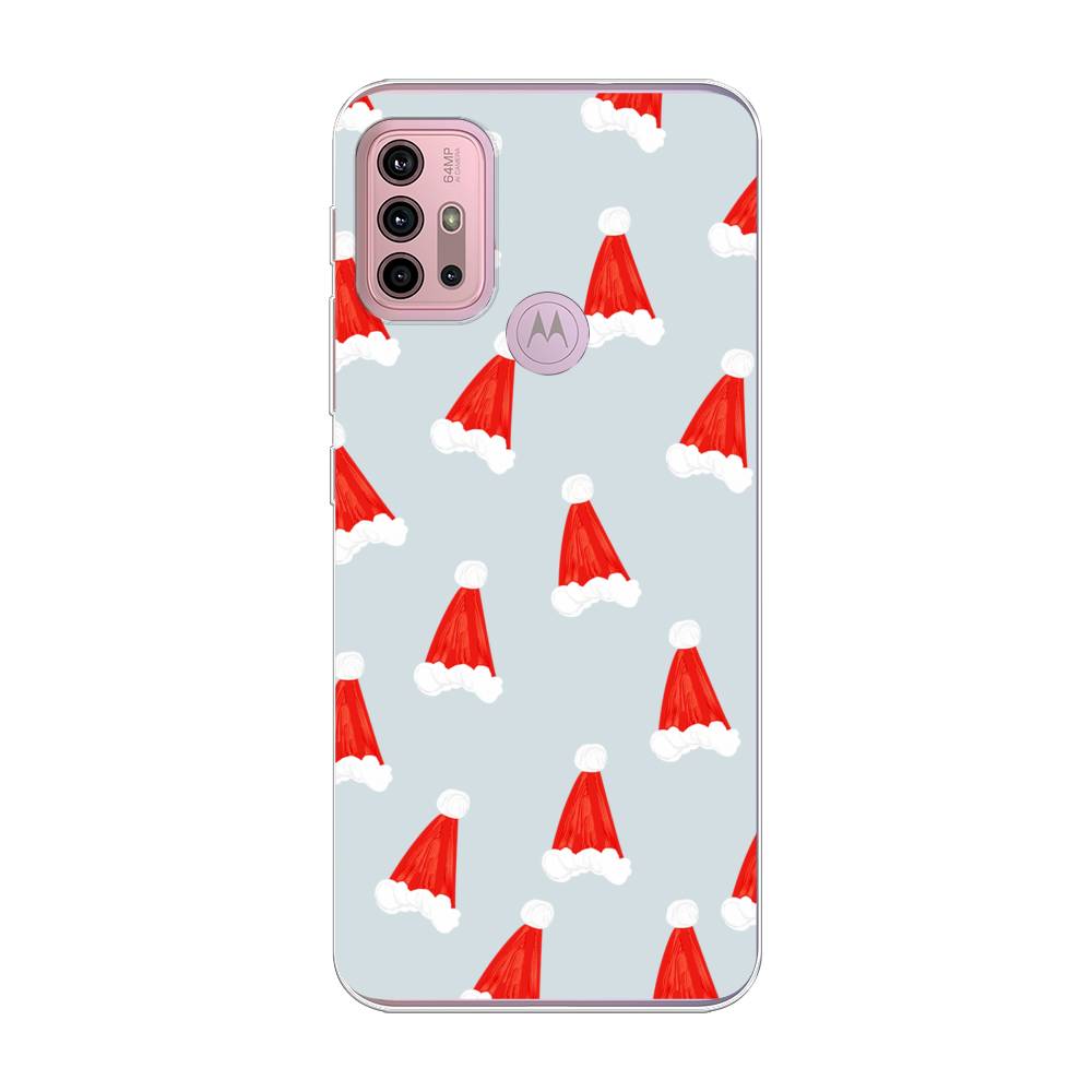 

Чехол на Lenovo K13 Note/Motorola Moto G10/G20/G30 "Новогодние шапочки", Белый;красный;серый, 242350-5