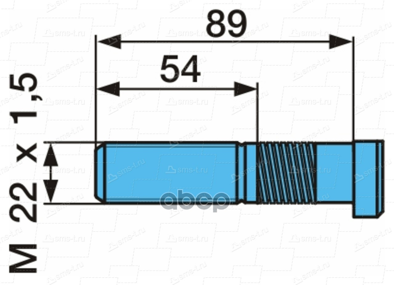 03.296.33.14.1_болт Колесный! M22x1.5x99/89/45 Bpw BPW арт. 0329633141