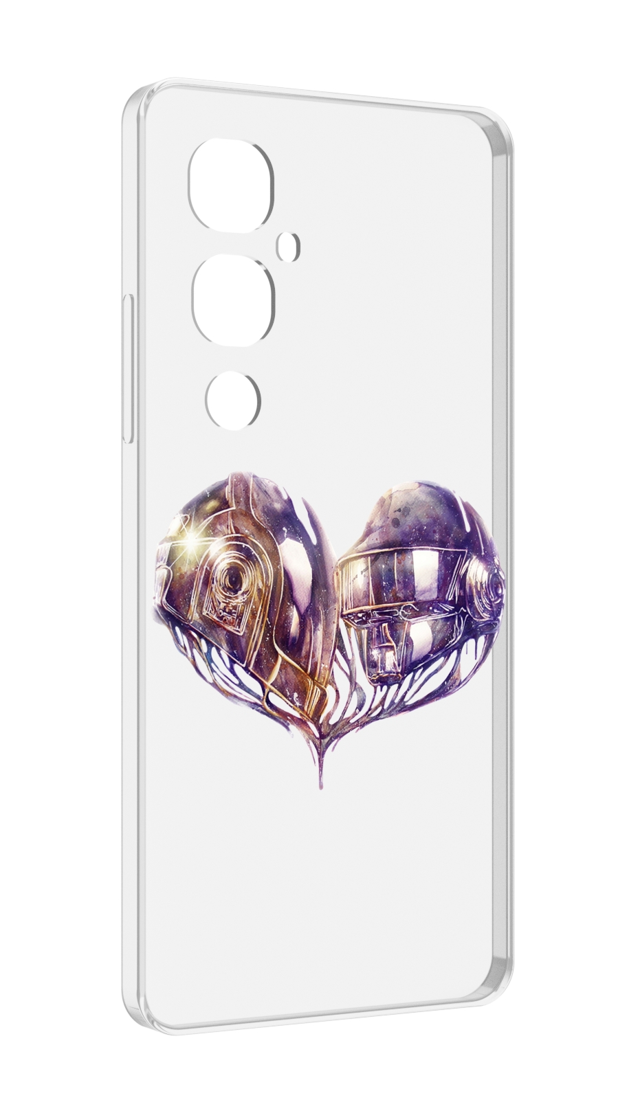

Чехол MyPads сердце абстракция для Tecno Pova 4 Pro, Прозрачный, Tocco
