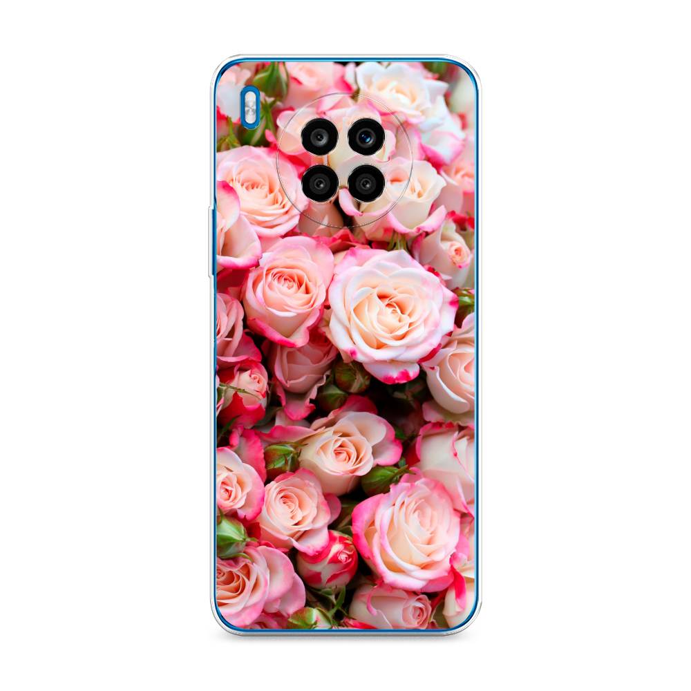 

Чехол на Huawei Nova 8i "Много роз", Розовый, 6106450-2