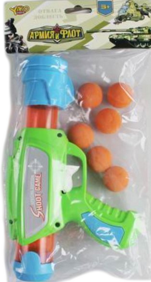 

Пистолет с мягкими шариками Зеленый бластер YAKO M0884, M0884