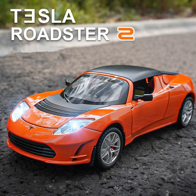 Машинка металлическая Элемент Tesla Roadster 1:24