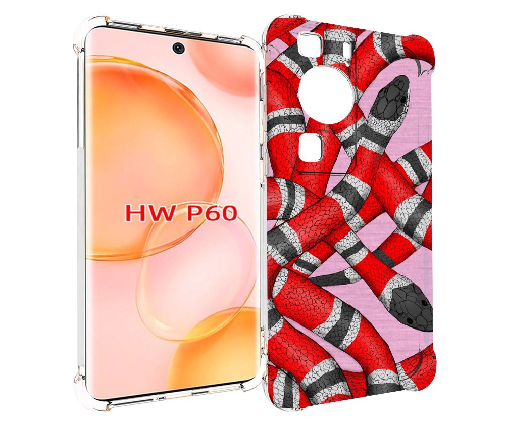 

Чехол MyPads змея-красно-черно-белый для Huawei P60, Tocco
