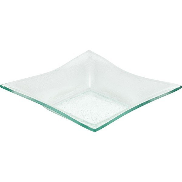 Глубокий салатник Кьюбо, 26х26 см, из прозрачного стекла BDK-GLASS 3031113.