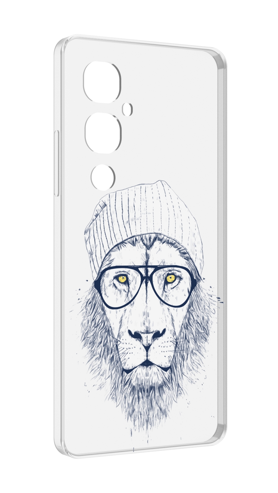 

Чехол MyPads хиппи лев для Tecno Pova 4 Pro, Прозрачный, Tocco