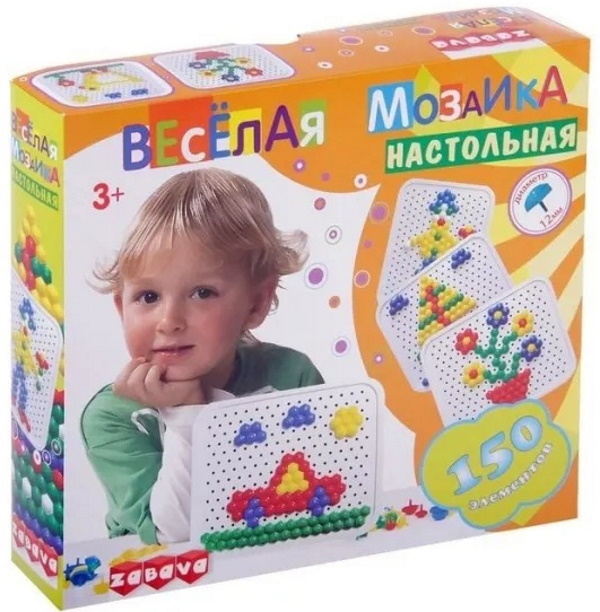 

Настольная мозаика Веселая мозаика, 150 элементов Zabava Toys 12123, 12123