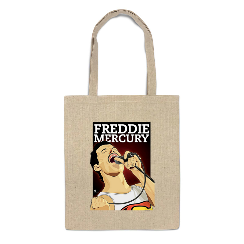 

Сумка-шоппер Printio Freddie mercury - queen бежевая, Бежевый, Freddie mercury - queen