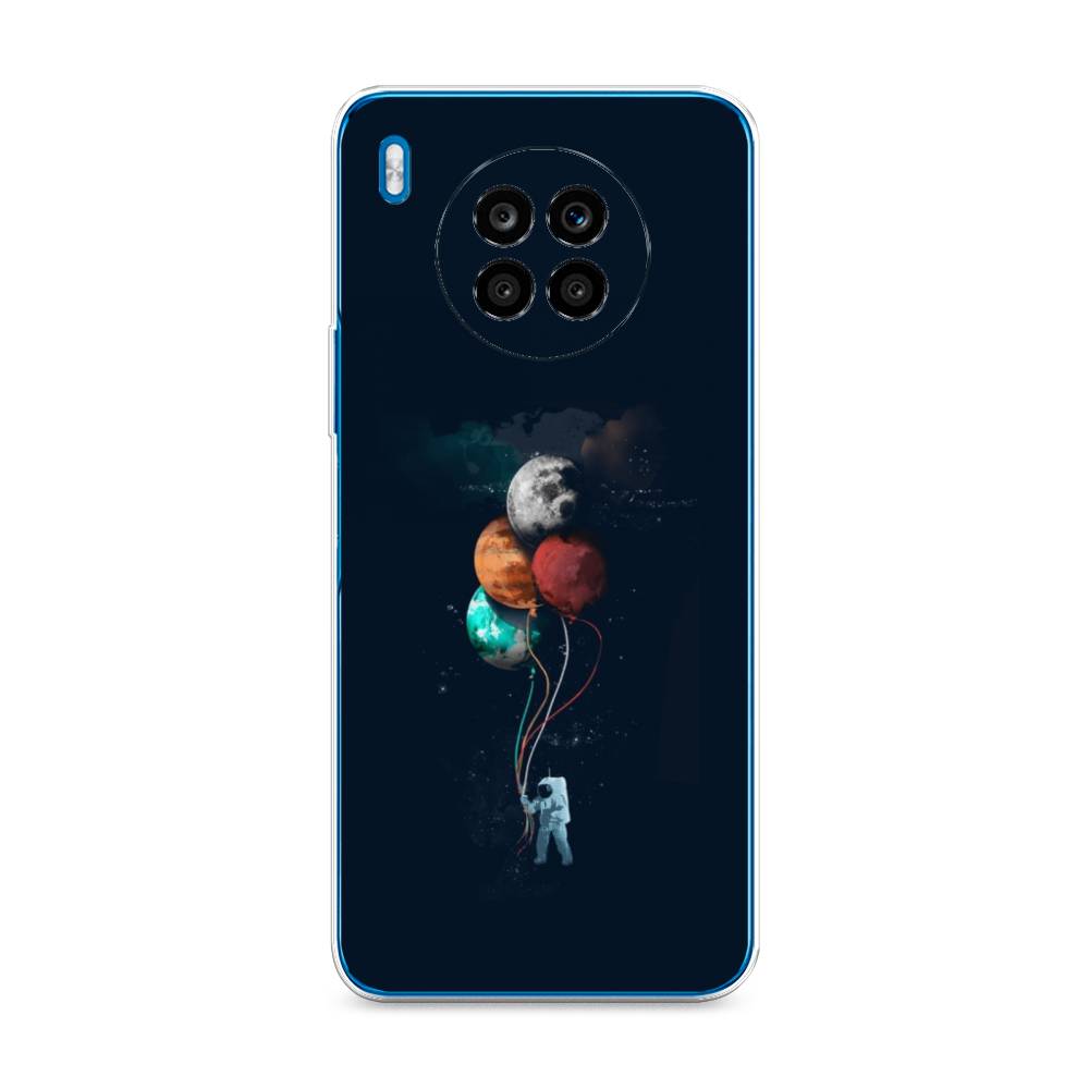 

Чехол на Huawei Nova 8i "Космонавт с шариками", Разноцветный, 6106450-4