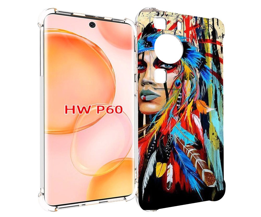 

Чехол MyPads индеец расписной для Huawei P60, Tocco