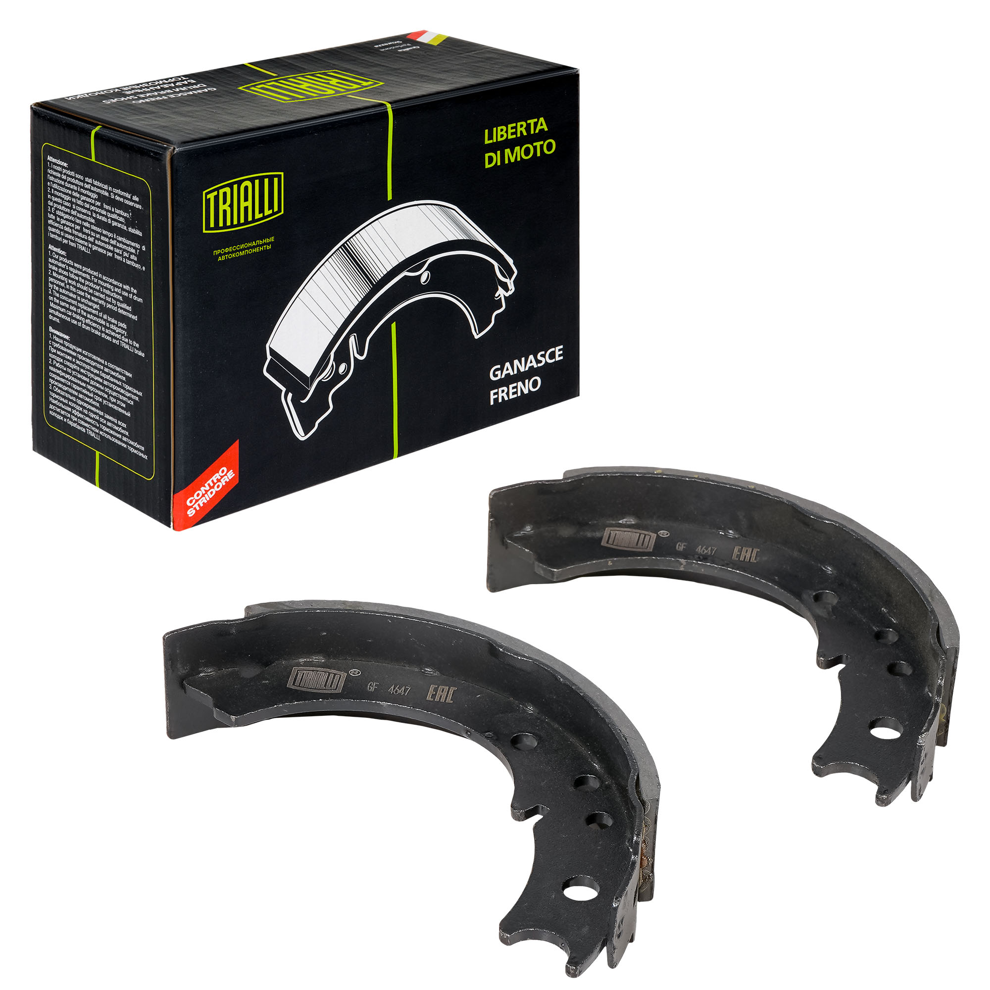 

Колодки тормозные Isuzu N-Series 06- барабанные стояночного тормоза 190x47 TRIALLI GF4647