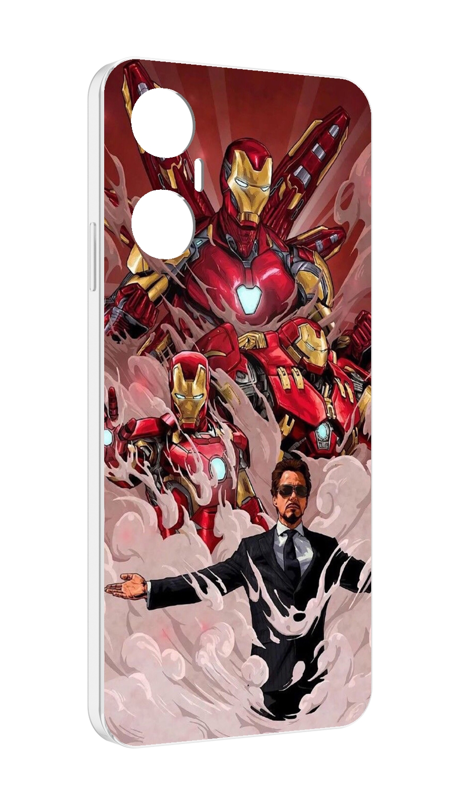 

Чехол MyPads Тони-Старк-и-костюмы для Infinix Hot 20 5G, Прозрачный, Tocco