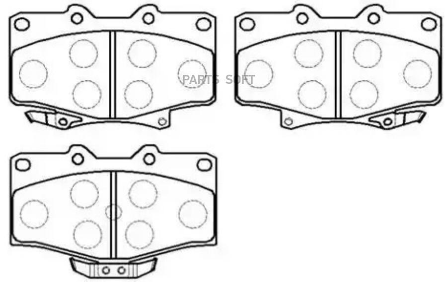 

Колодки тормозные дисковые передн toyota: hilux пикап 87-, land cruiser 84-, land cruiser