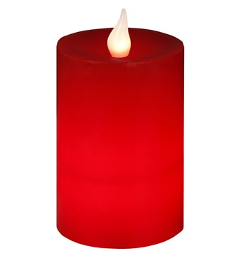 фото Свеча светодиодная star trading flame с таймером, высота 12 см, красный парафин
