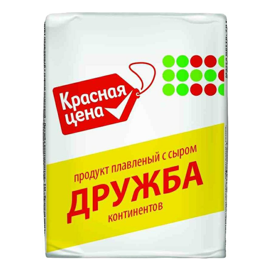 Плавленый продукт Красная цена Дружба континентов с сыром 70 г