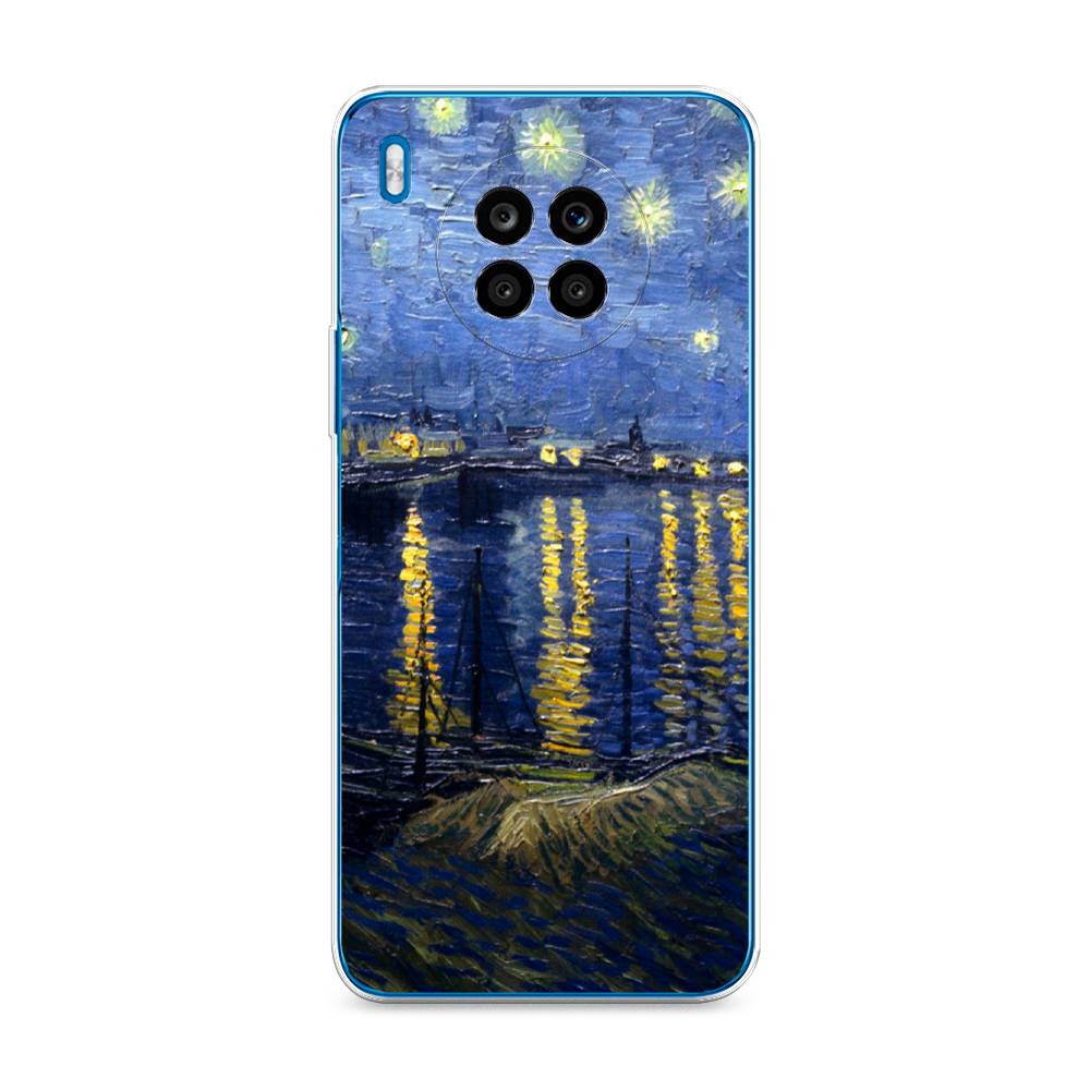 

Чехол на Huawei Nova 8i "Звездная ночь над Роной", Синий;желтый, 6106450-4