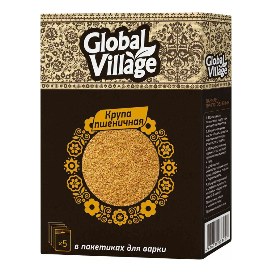 Крупа пшеничная Global Village в варочных пакетах 80 г х 5 шт