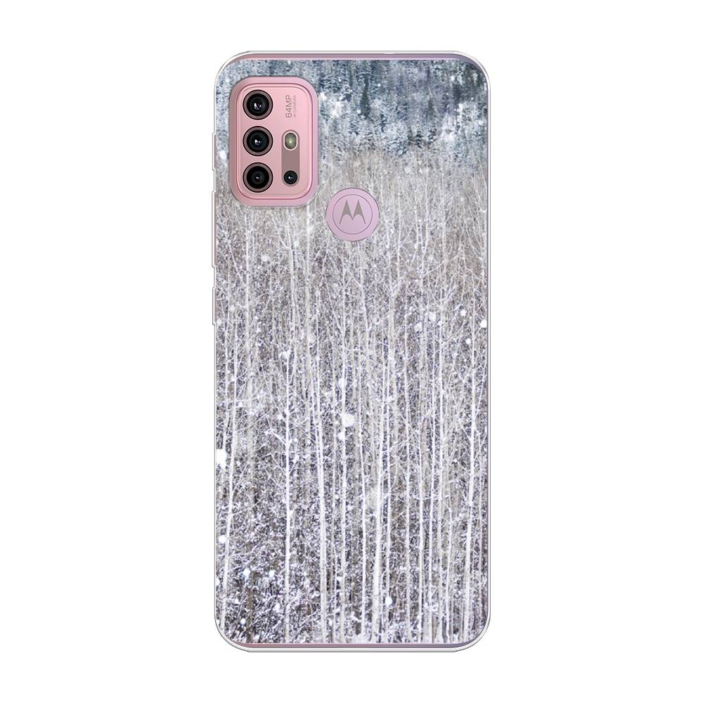 

Чехол на Lenovo K13 Note/Motorola Moto G10/G20/G30 "Снежный лес", Бежевый;серый;белый, 242350-5