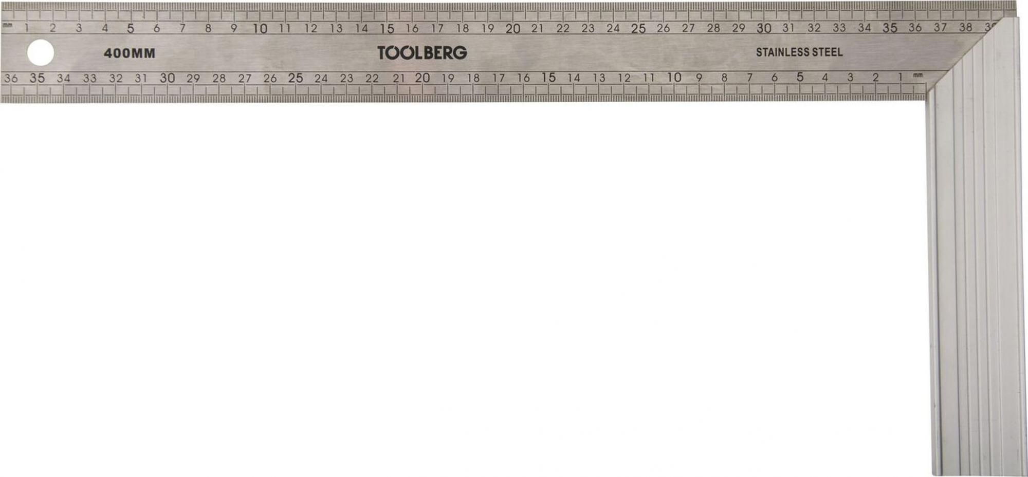 Угольник 400мм TOOLBERG нержав. сталь