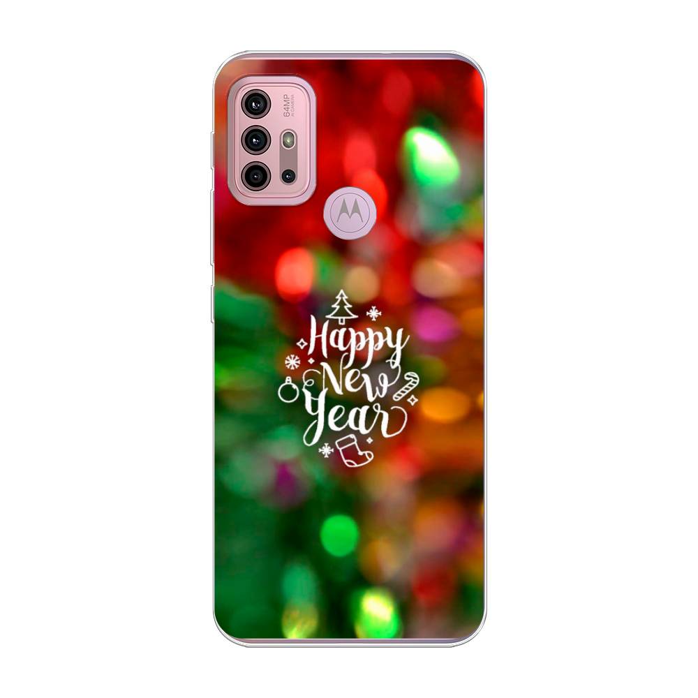 

Чехол на Lenovo K13 Note/Motorola Moto G10/G20/G30 "Новый Год на елке", Зеленый;красный;желтый, 242350-5