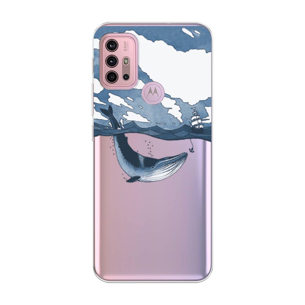 

Чехол на Lenovo K13 Note/Motorola Moto G10/G20/G30 "Большой кит", Синий, 242350-1
