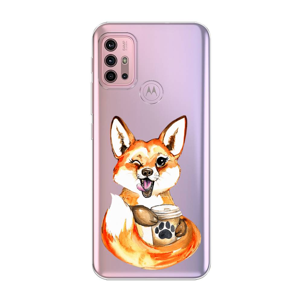 

Чехол на Lenovo K13 Note "Подмигивающая лиса с кофе", Оранжевый;белый;коричневый, 242350-4