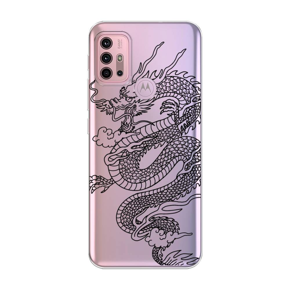 

Чехол на Lenovo K13 Note "Большой китайский дракон", Черный;серый, 242350-1