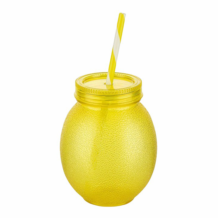 Бутылка для напитков Phibo Lemon с трубочкой 650 мл