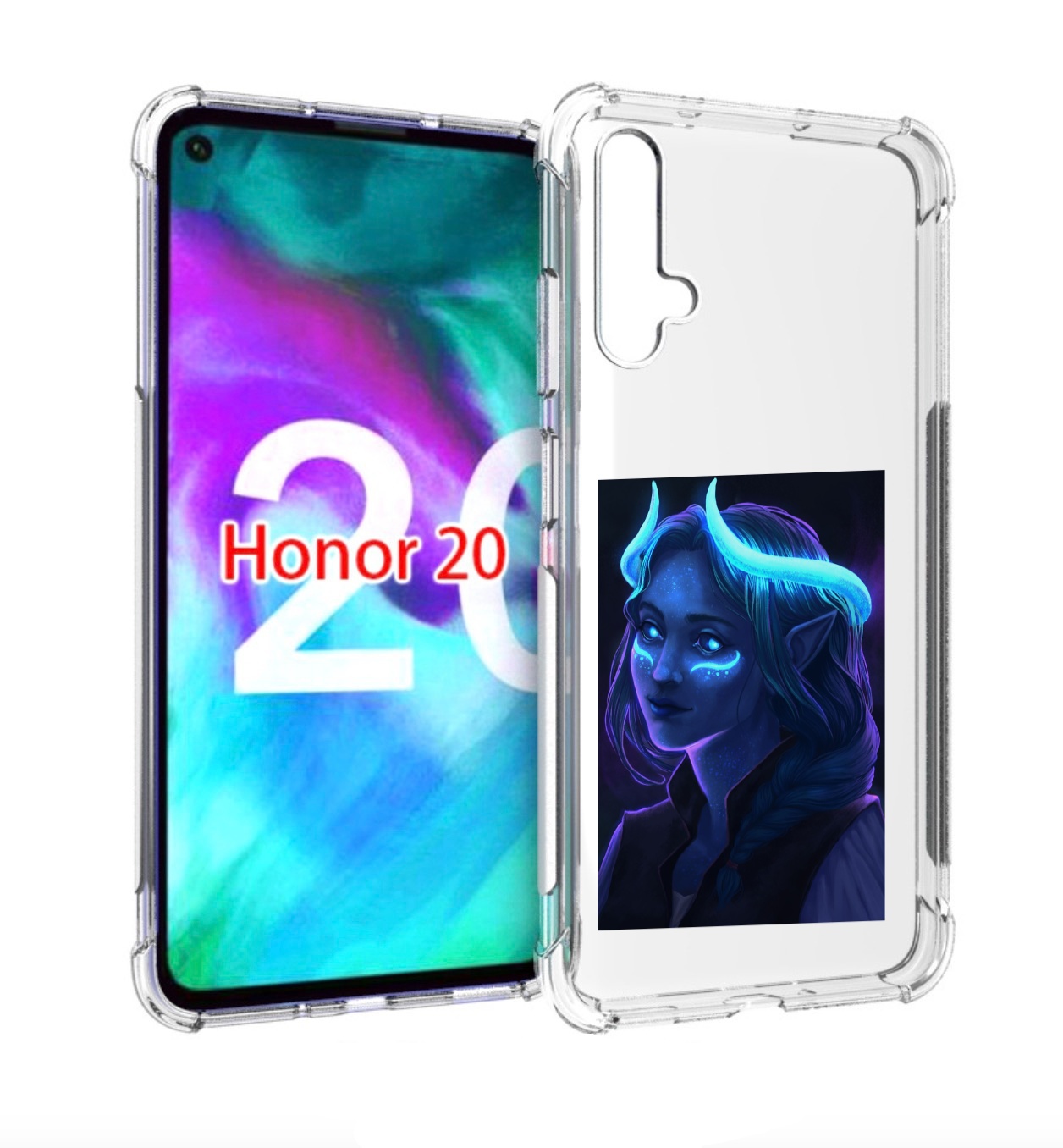 

Чехол бампер MyPads девушка синяя ледяная женский для Honor, Прозрачный, Tocco