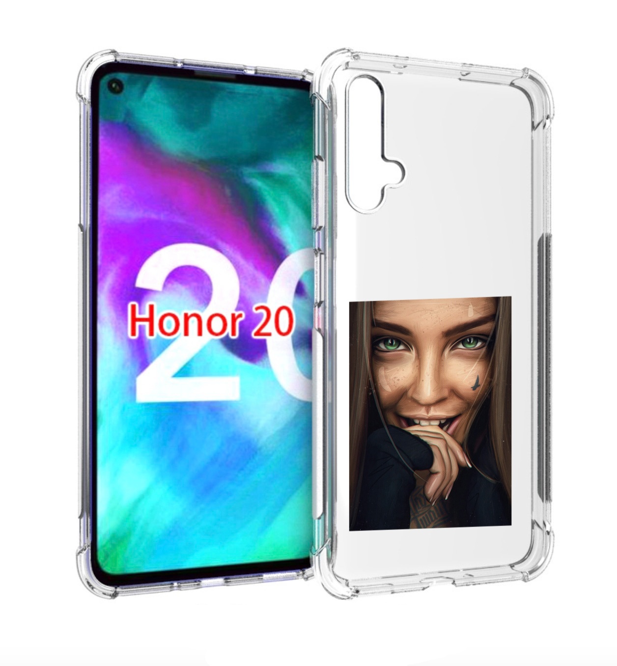

Чехол бампер MyPads девушка улыбается женский для Honor 2, Прозрачный, Tocco