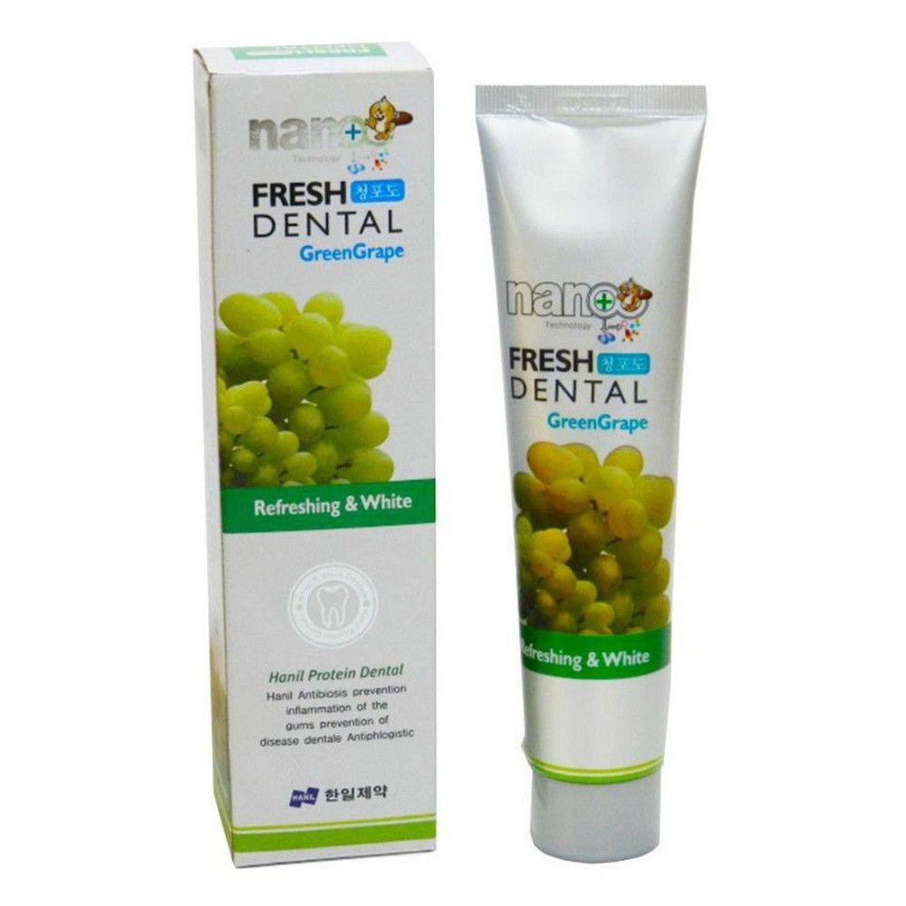 Зубная паста Hanil Nano Fresh Dental Green Grape Toothpaste, 160 мл зубная паста absolut antibacterial 4 fresh профилактическая 110 г