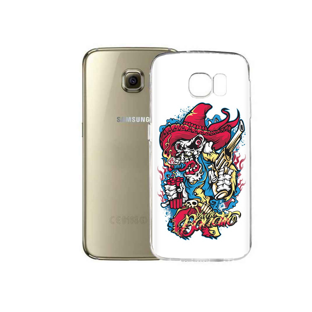 

Чехол MyPads Tocco для Samsung Galaxy C5 Pro нарисованный скелет с писталетом, Прозрачный, Tocco