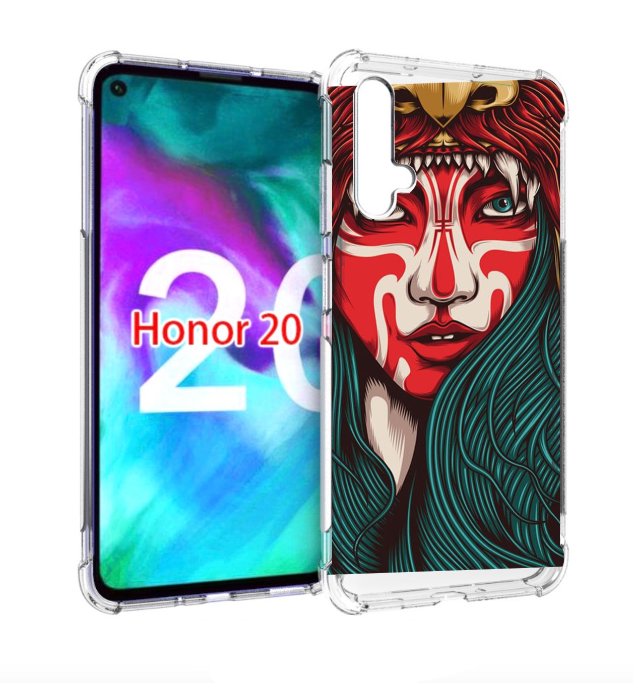 

Чехол бампер MyPads девушка-в-маскировке для Honor 20 Honor, Прозрачный, Tocco