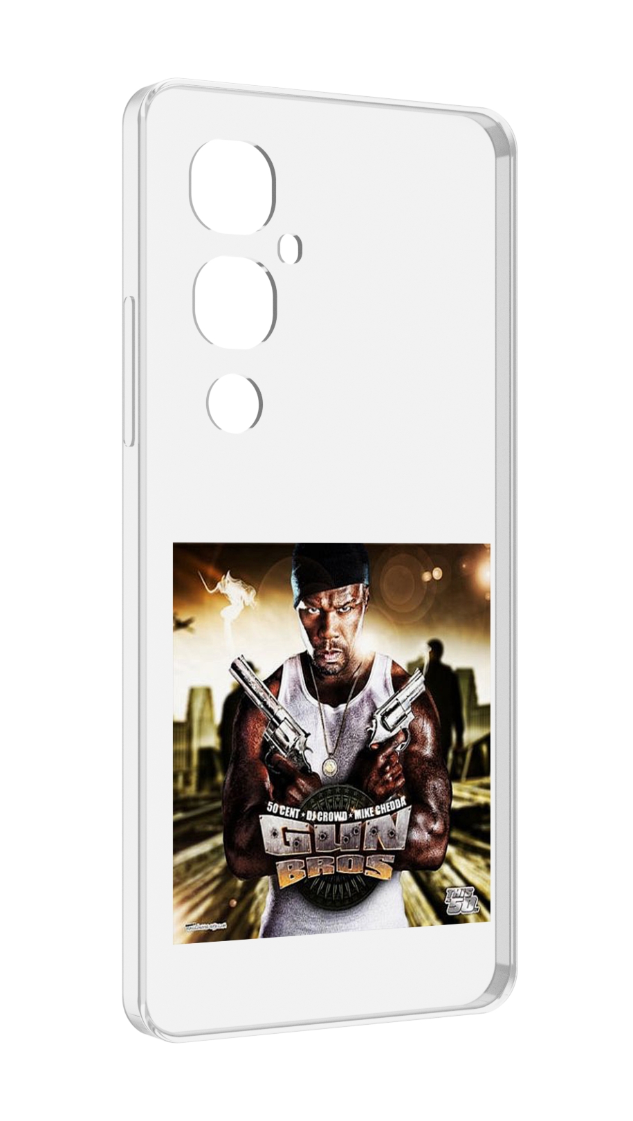 

Чехол MyPads 50 Cent - Gun Bros для Tecno Pova 4 Pro, Прозрачный, Tocco