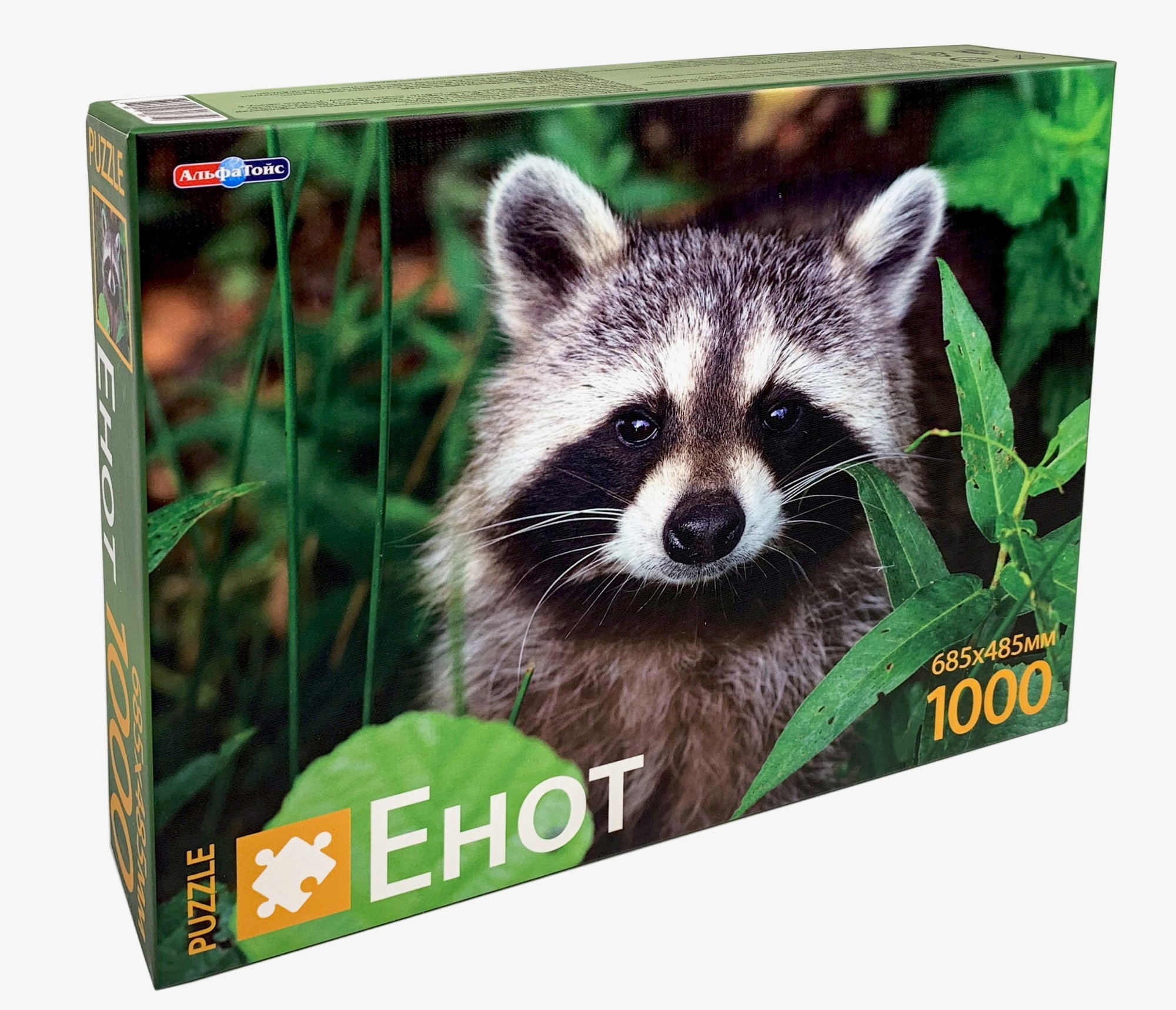 

Пазл Енот, 1000 элементов АльфаТойс 11211, 11211