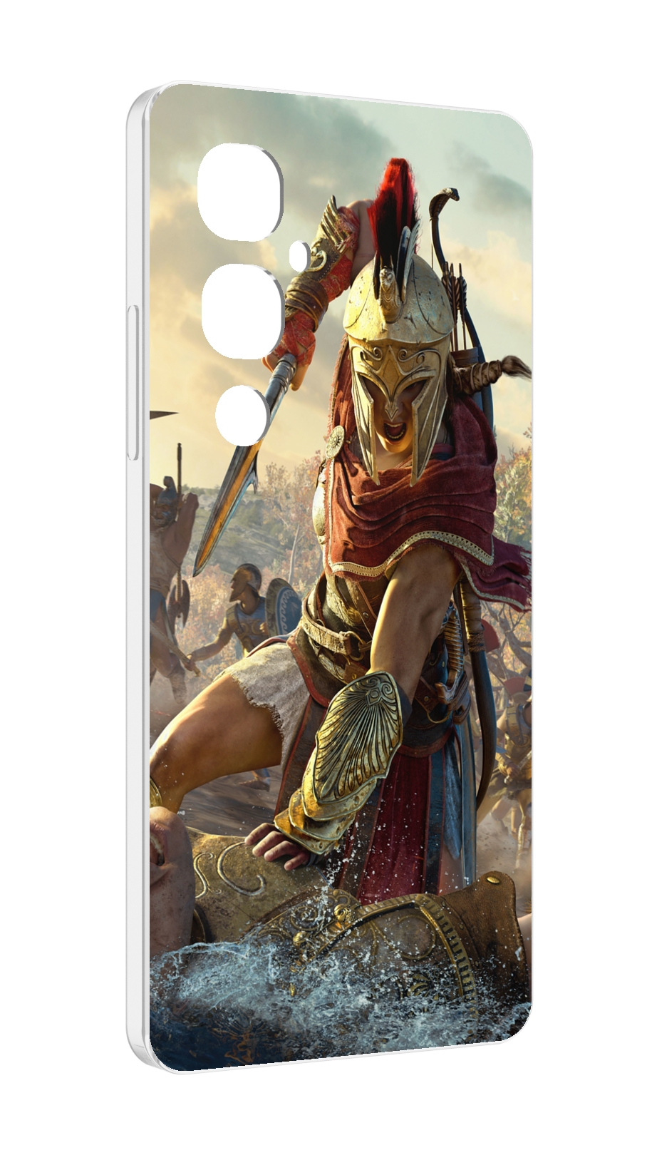 

Чехол MyPads Assassin's Creed Odyssey Kassandra мужской для Tecno Pova 4 Pro, Прозрачный, Tocco