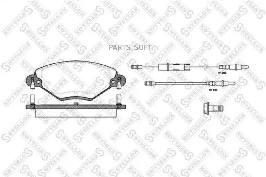 

Тормозные колодки Stellox передние дисковые 839004bsx