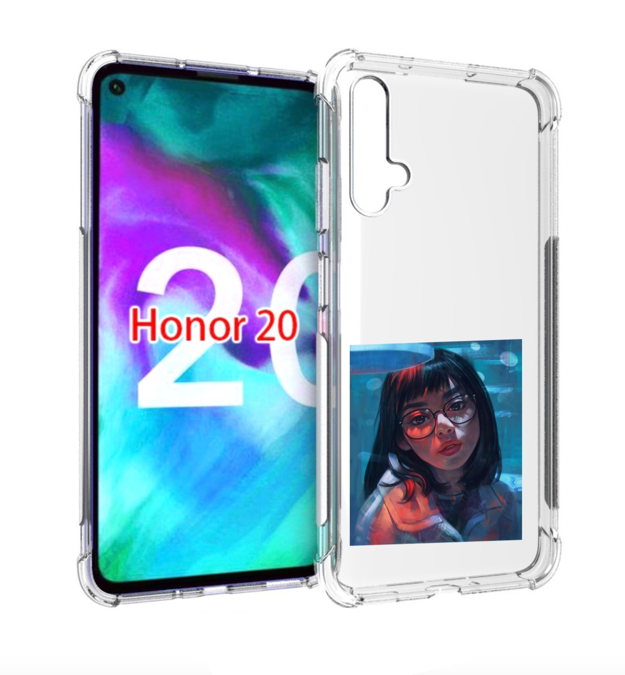 

Чехол бампер MyPads девушка-под-красным-светом для Honor, Прозрачный, Tocco