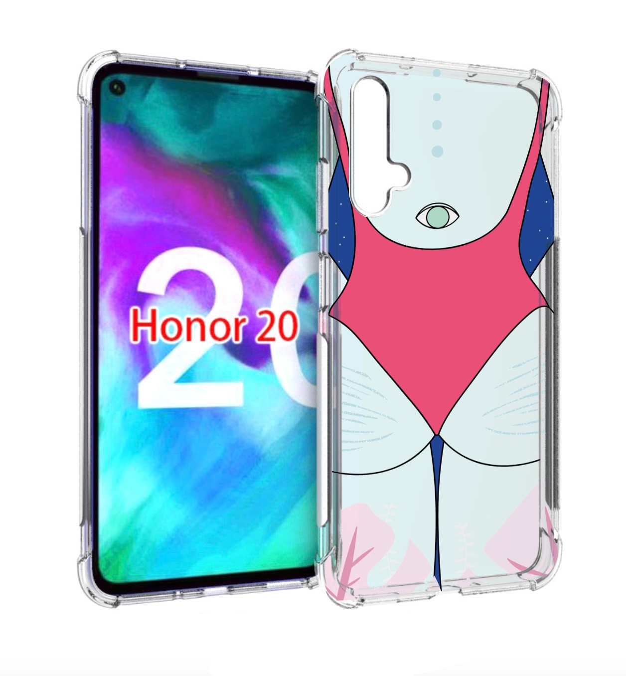 

Чехол бампер MyPads девушка-с-глазом-на-спине для Honor 2, Прозрачный, Tocco
