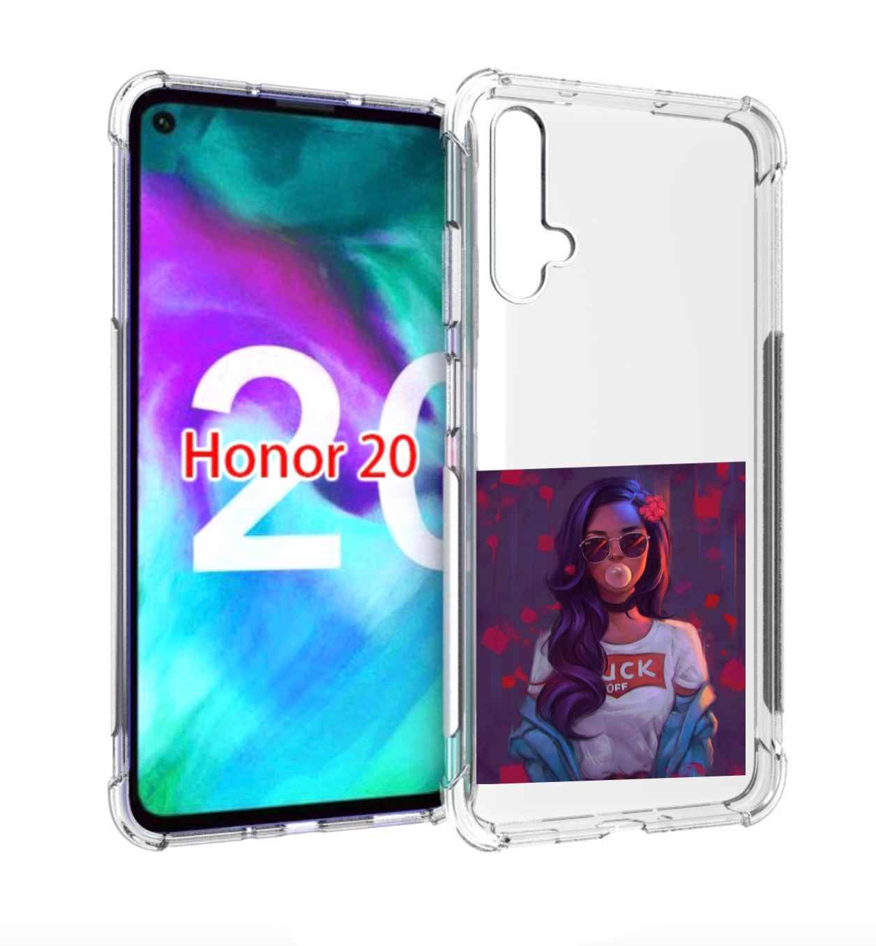 

Чехол бампер MyPads девушка-с-жвачкой женской для Honor 2, Прозрачный, Tocco
