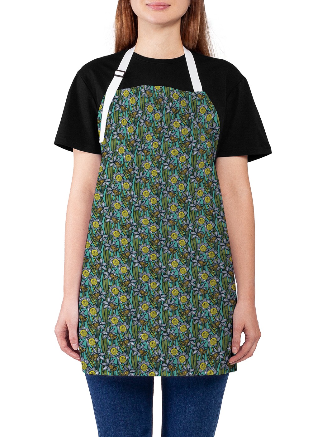 

Фартук женский JoyArty для готовки "Поляна нарциссов", универсальный размер