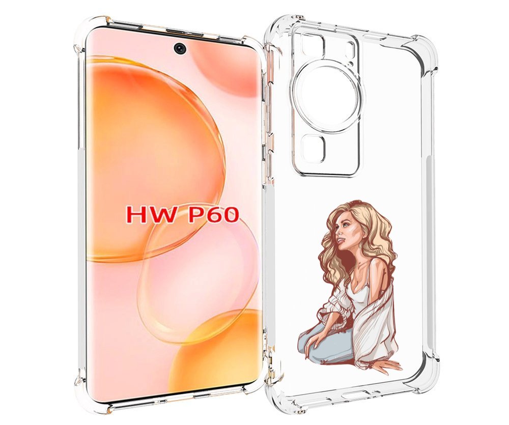 

Чехол MyPads красивая-девушка-в-белом женский для Huawei P60, Tocco