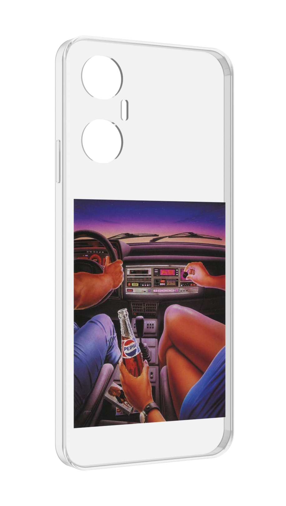 

Чехол MyPads американская машина салон для Infinix Hot 20 5G, Прозрачный, Tocco
