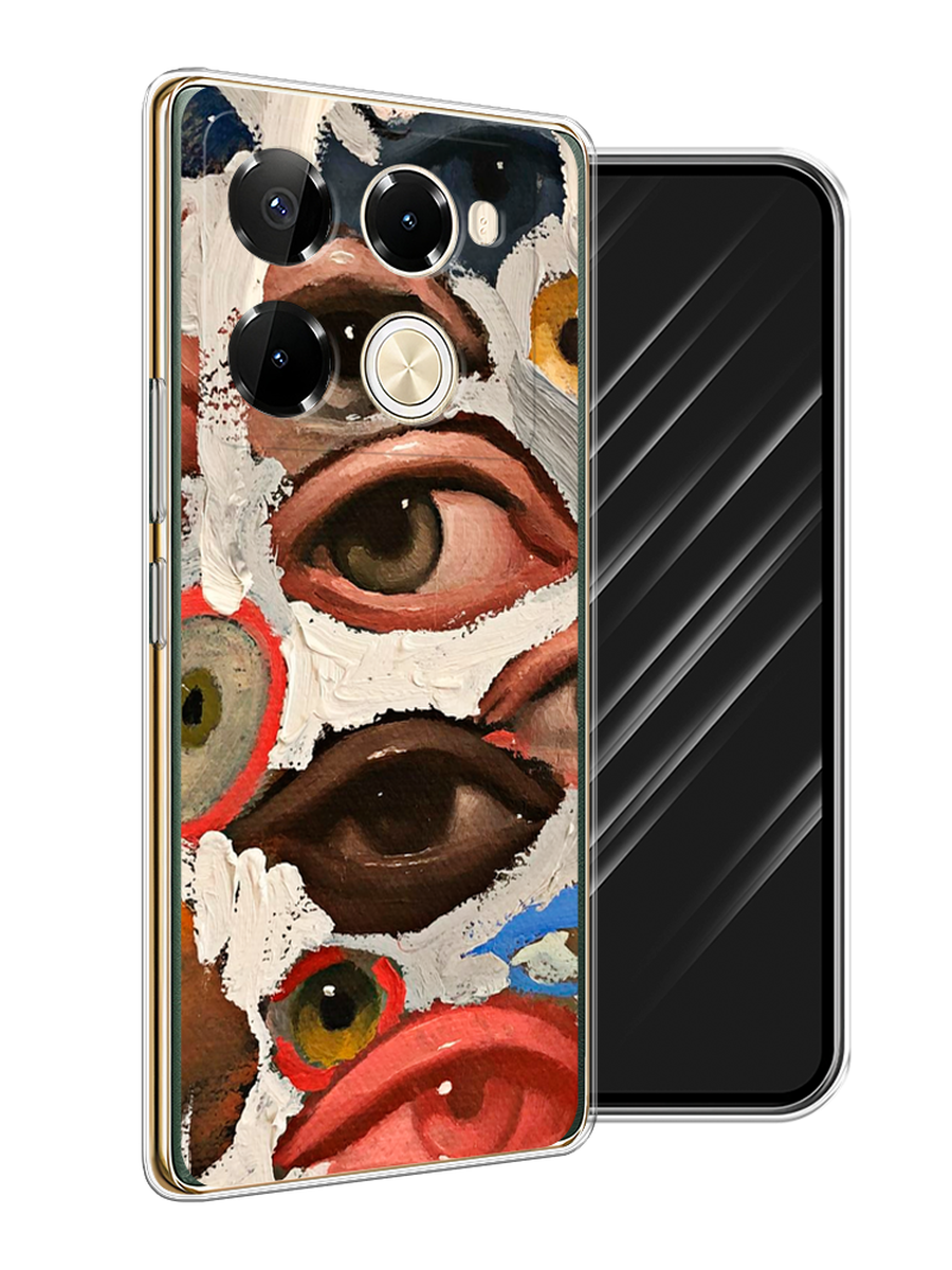 

Чехол Awog на Infinix Note 40 Pro 5G/Note 40 Pro Plus "Глаза масляная живопись", Серый;бежевый;красный, 3106050-1