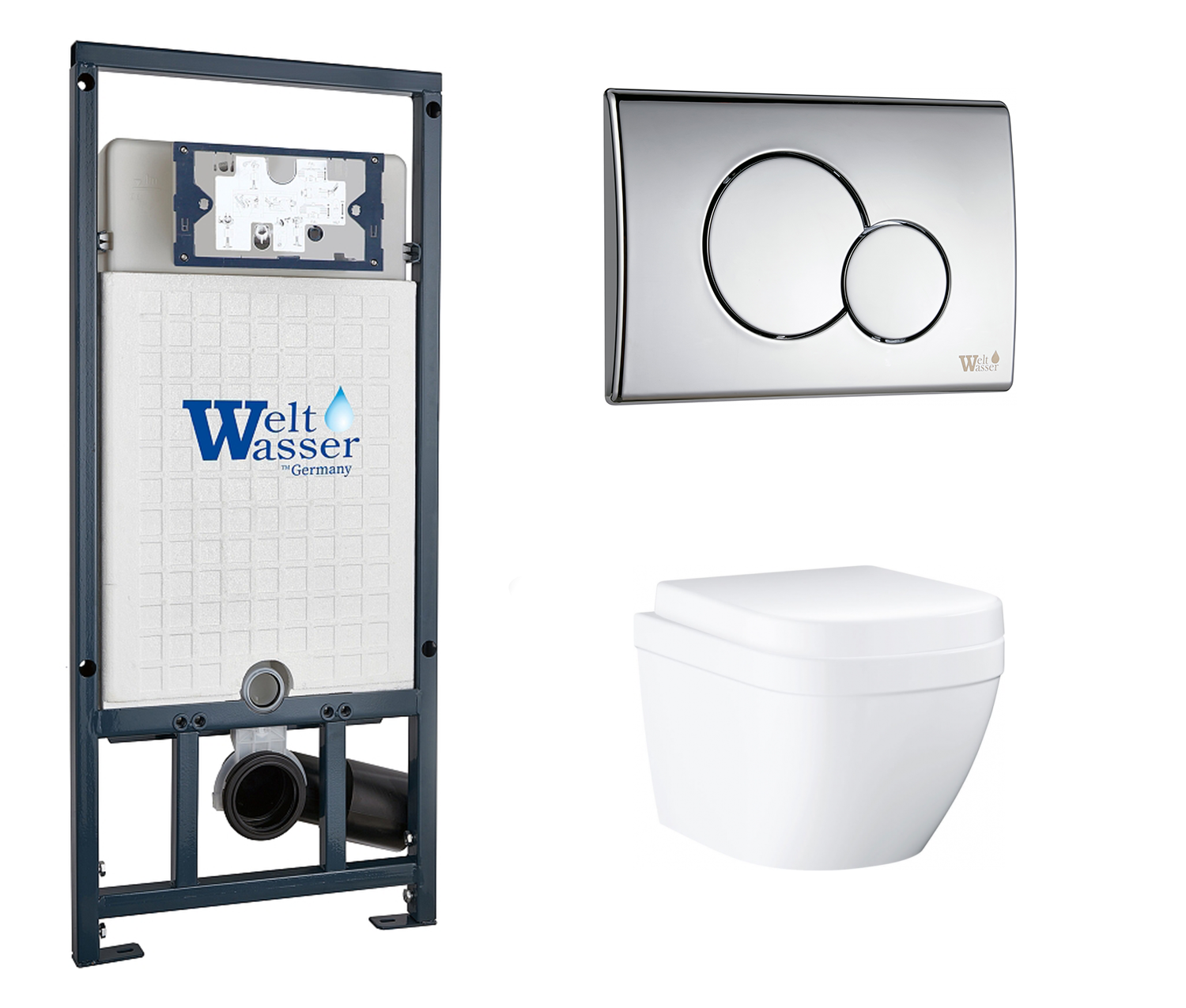 

Комплект: инсталляция WeltWasser Marberg 507 + унитаз Euro Ceramic с кнопкой хром