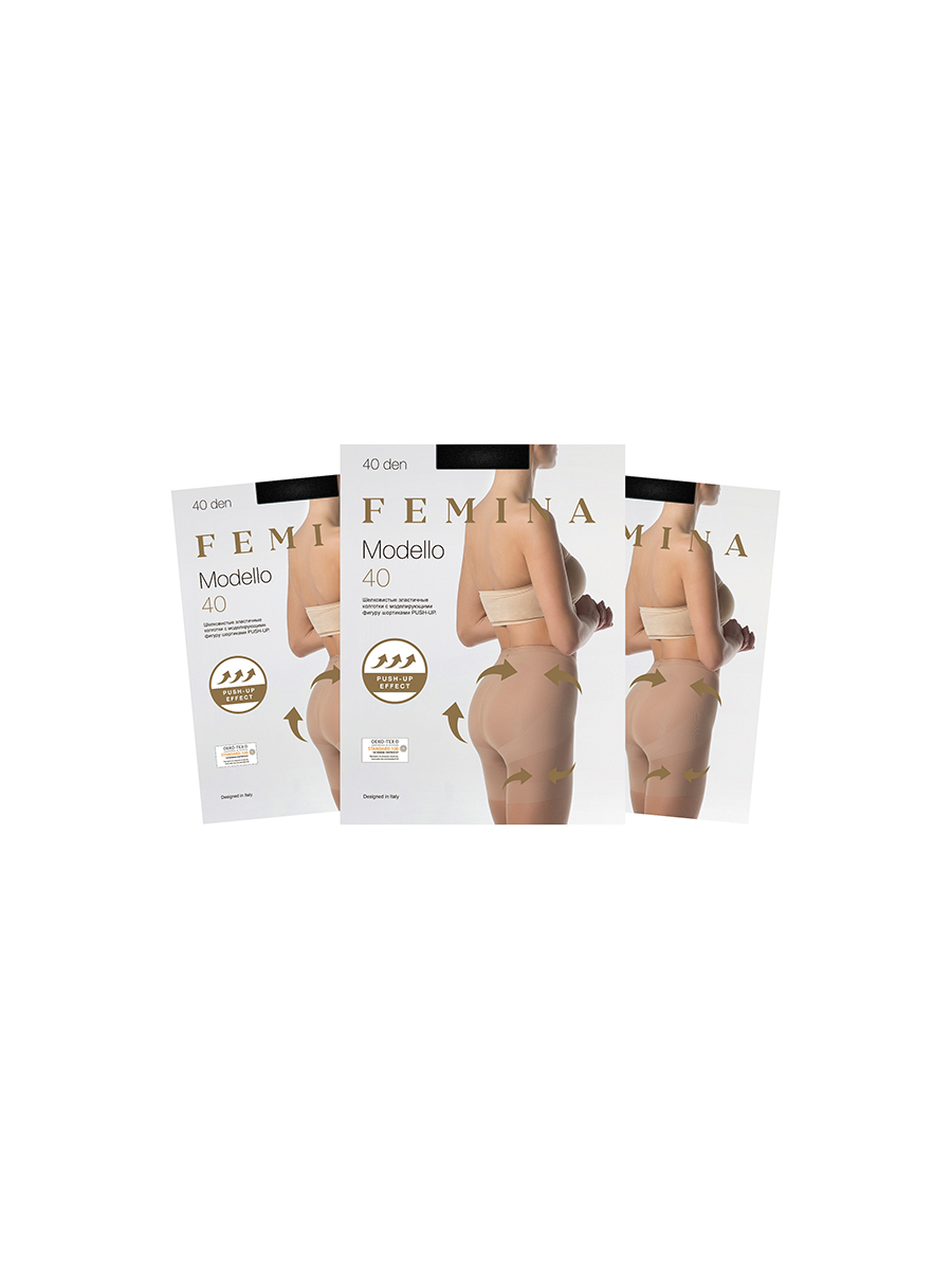 

Комплект колготок женских FEMINA Modello 40 черных  (S, Черный, Modello 40