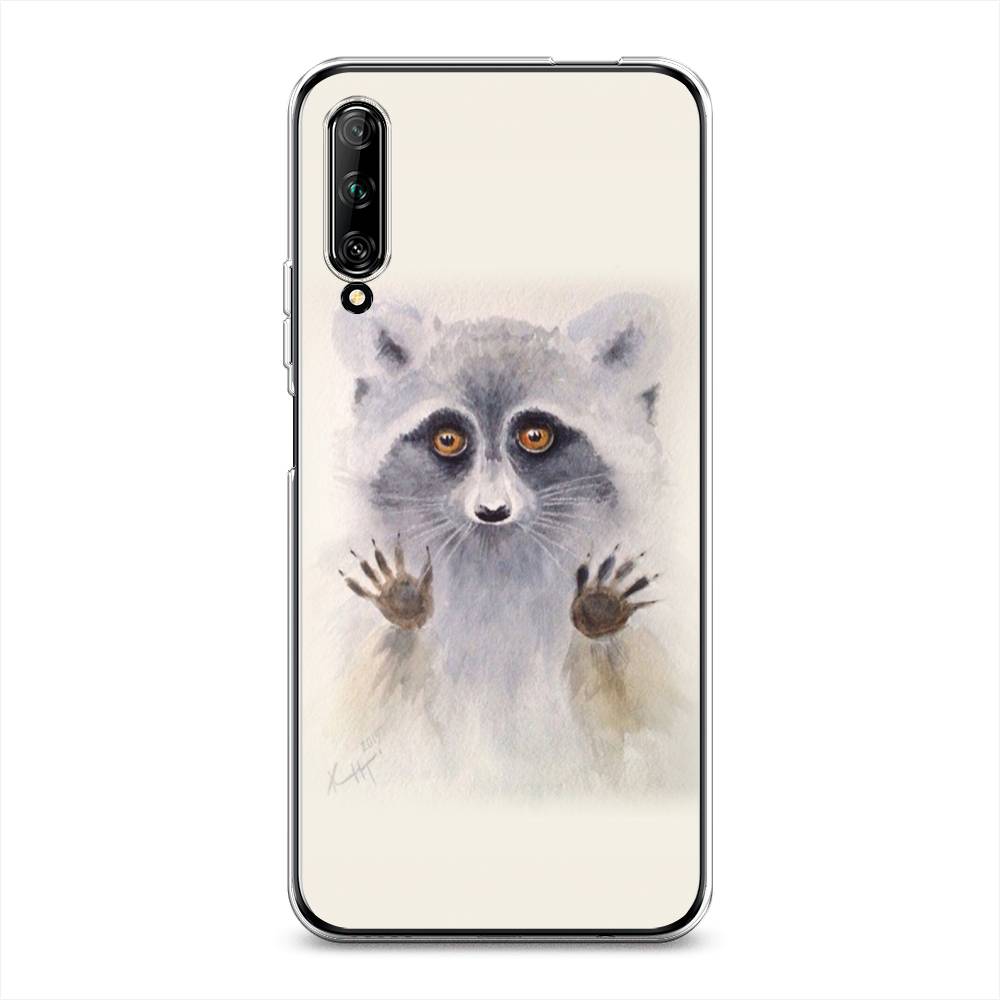 

Чехол на Huawei Y9s "Енот за стеклом", Бежевый;серый, 611150-4