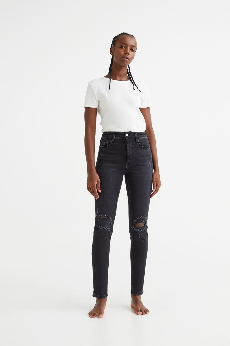 

Джинсы женские H&M 1069394003 черные L (доставка из-за рубежа), 1069394003