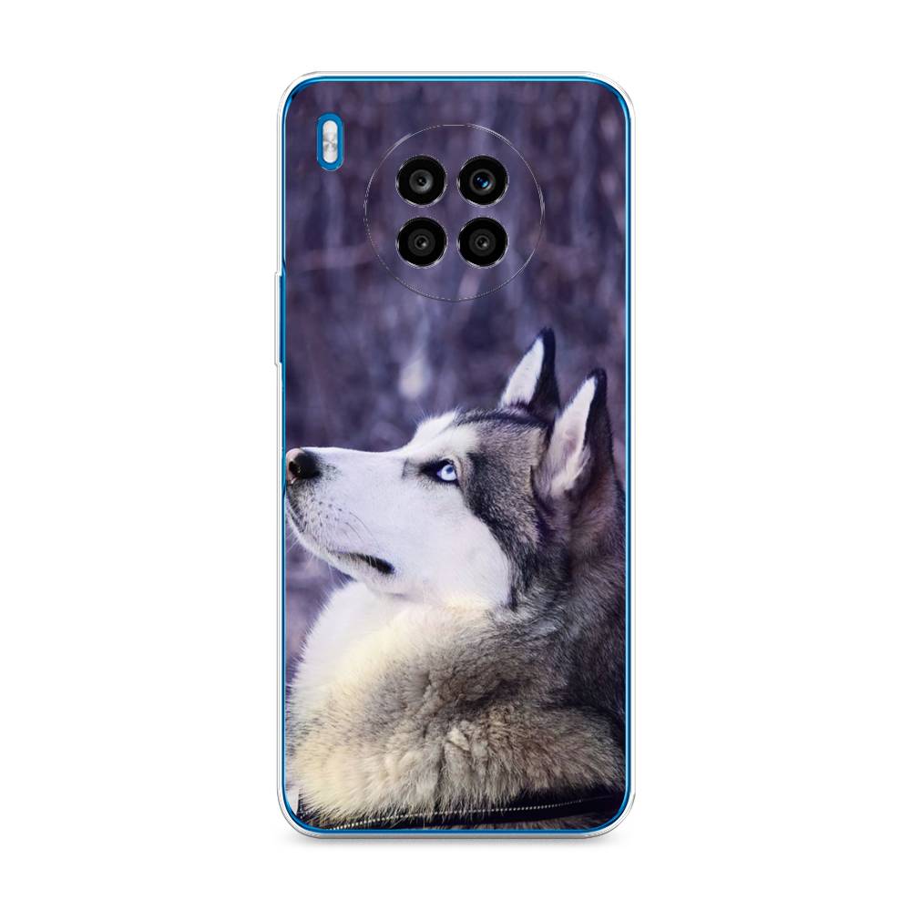 

Чехол на Huawei Nova 8i "Хаски 1", Фиолетовый;белый, 6106450-1