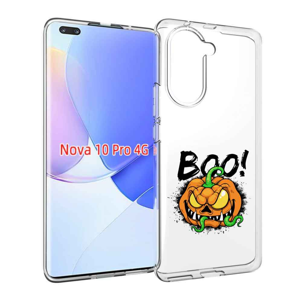 Чехол MyPads Хэллоуин бу для Huawei Nova 10 Pro противоударный